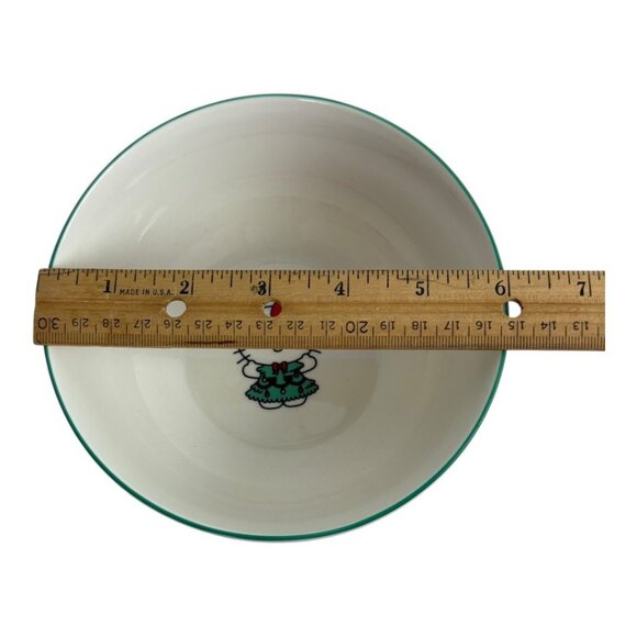 Hello Kitty Christmas Holiday Trees/Wreath Ceramic 6" Bowl Set of 2 NEW - Picture 6 of 10